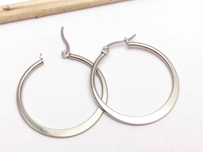 Tortite cercei otel inoxidabil 304 hoop 38x34mm (2buc)