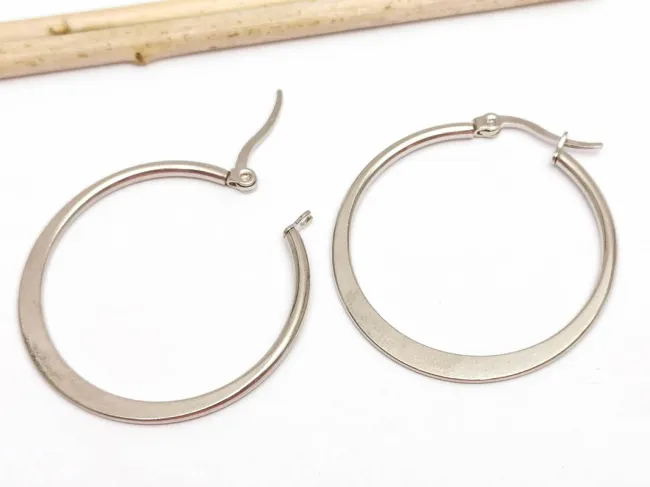 Tortite cercei otel inoxidabil 304 hoop 38x34mm (2buc)