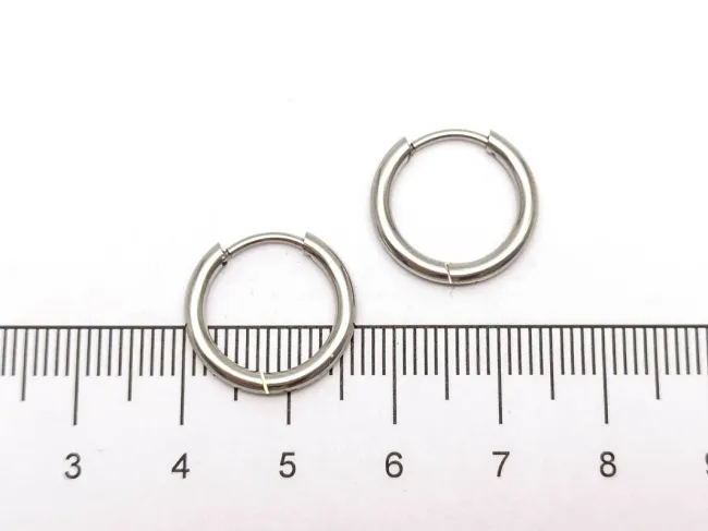 Tortite cercei otel inoxidabil 202 rotunde 16x15mm (2buc)