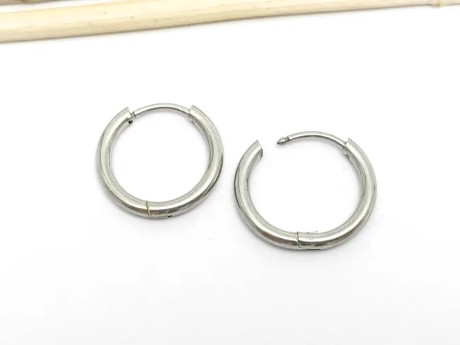 Tortite cercei otel inoxidabil 202 rotunde 16x15mm (2buc)