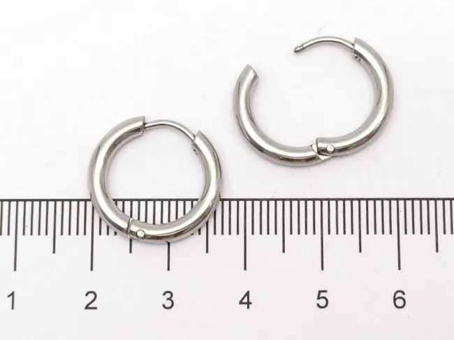 Tortite cercei otel inoxidabil 202 rotunde 17x16mm (2buc)