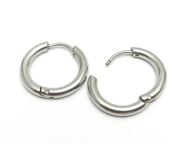 Tortite cercei otel inoxidabil 202 rotunde 17x16mm (2buc)