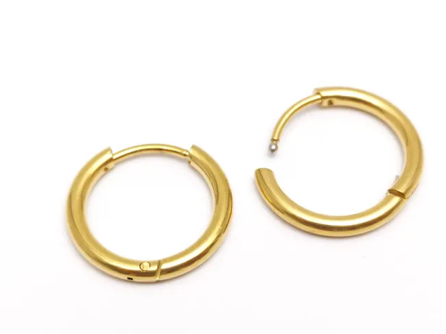 Tortite cercei otel inoxidabil 304 auriu placat IP 16x15x2mm
