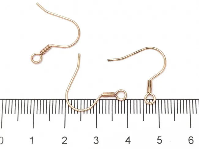 Tortite cercei otel inoxidabil 304 rose gold 18mm (2buc)