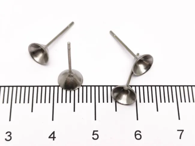 Tortite cercei otel inoxidabil 304 pentru rhinestone de 5mm (2buc)