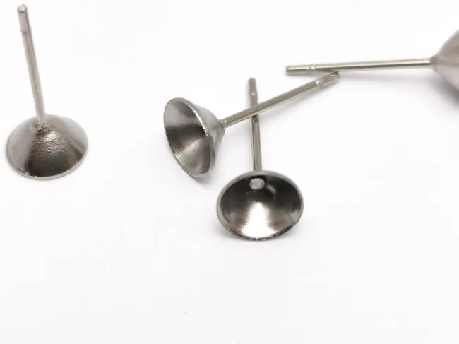 Tortite cercei otel inoxidabil 304 pentru rhinestone de 5mm (2buc)