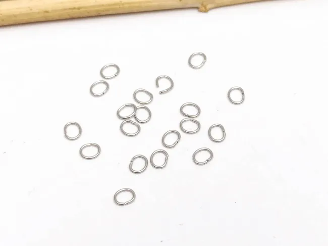 Zale ovale otel inoxidabil 304 - 3x2.5mm, grosime 0.4mm (50buc)