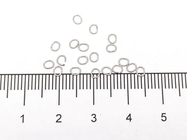 Zale ovale otel inoxidabil 304 - 3x2.5mm, grosime 0.4mm (50buc)