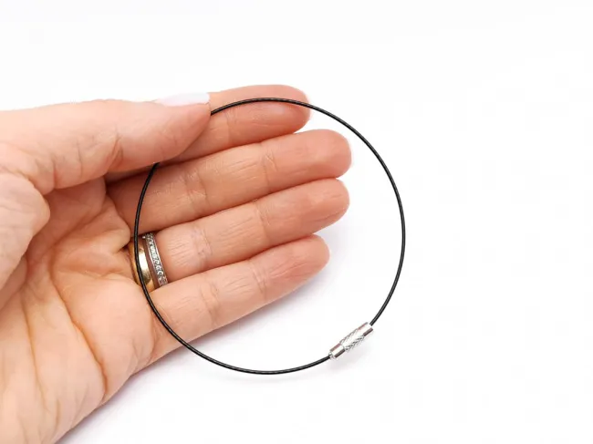 Baza bratara din sarma siliconata 7.2cm negru