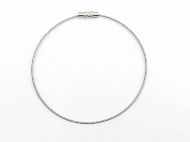 Baza bratara din sarma siliconata 7.2cm argintiu