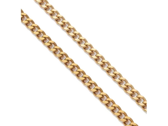 Baza bratara otel inoxidabil 304 auriu pentru link cu prelungitor, lungime 17cm