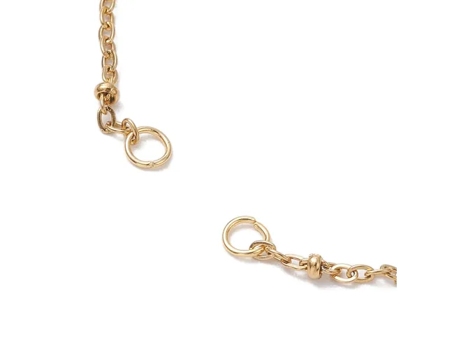 Baza bratara otel inoxidabil 304 auriu pentru link cu prelungitor, lungime 17.5cm