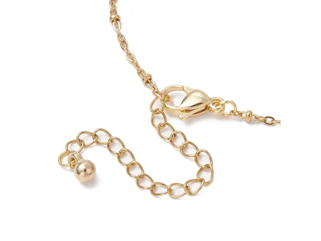 Baza bratara otel inoxidabil 304 auriu pentru link cu prelungitor, lungime 17.5cm