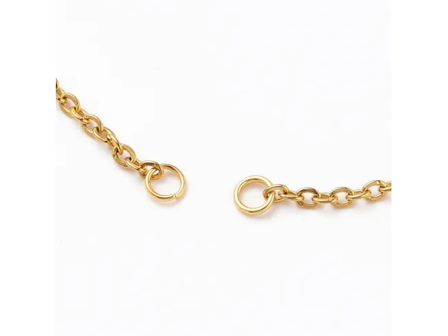 Baza bratara otel inoxidabil 304 auriu pentru link cu prelungitor, lungime 18.5cm