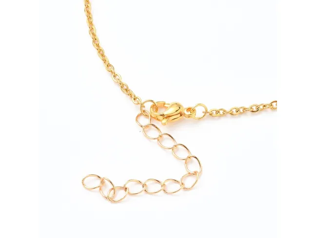 Baza bratara otel inoxidabil 304 auriu pentru link cu prelungitor, lungime 18.5cm