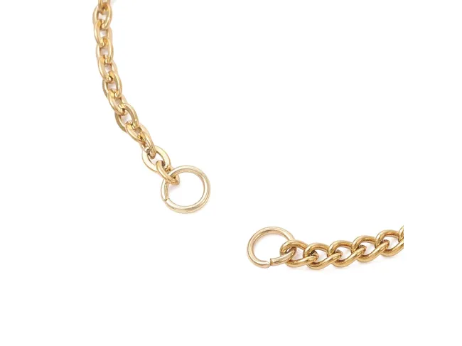 Baza bratara otel inoxidabil 304 auriu pentru link cu prelungitor, lungime 17cm