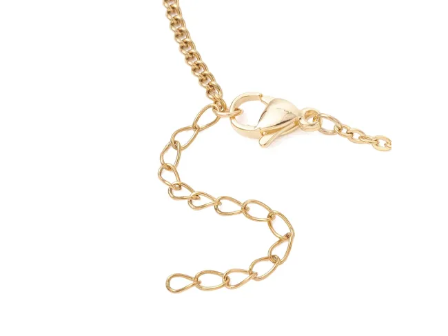 Baza bratara otel inoxidabil 304 auriu pentru link cu prelungitor, lungime 17cm