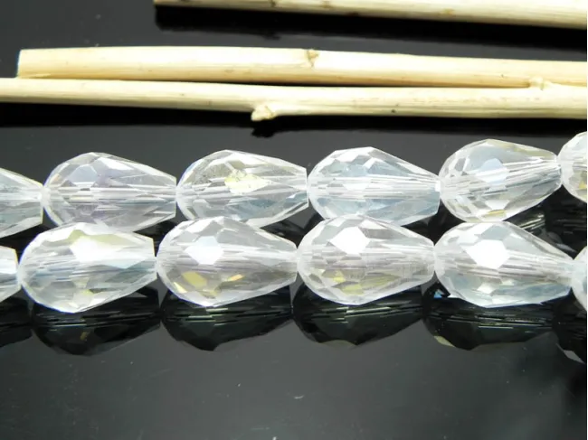 Cristal picatura 15x10mm transparent AB