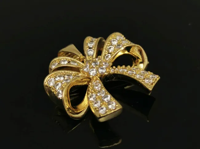 Charm funda din cubic zirconia 20x18mm auriu