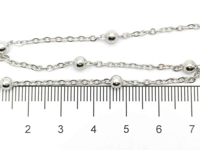 Lant otel inoxidabil 304 cu bilute 2.5x2x0.6mm (1m)