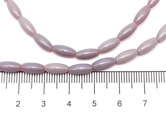 Margele sticla ovale 9x4mm mov lavanda inchis opac (sirag)