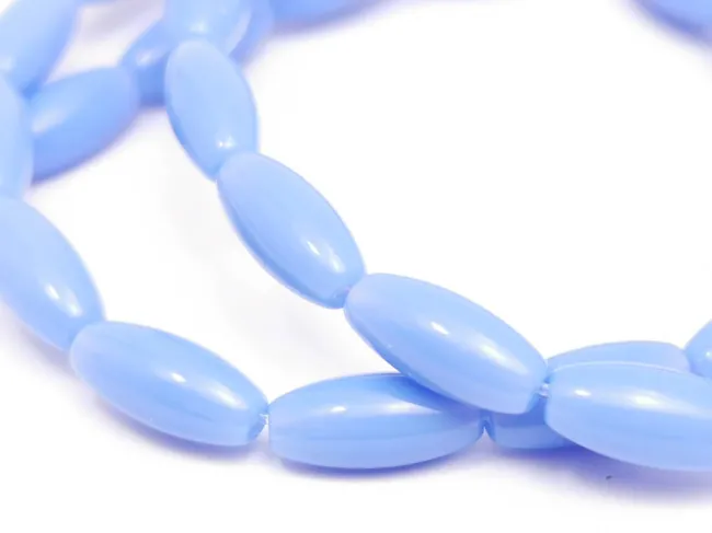 Margele sticla ovale 9x4mm albastru sapphire opac (sirag)