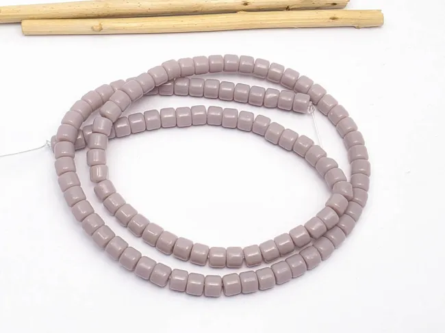 Margele sticla rondele 4x3.5mm lavanda deschis opac (sirag)