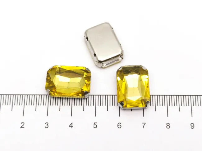 Distantier rhinestone de cristal 18x13mm topaz (1buc)