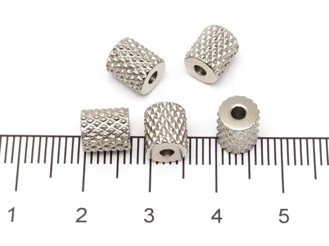 Margele otel inoxidabil 201 tub cu striatii 7x6mm