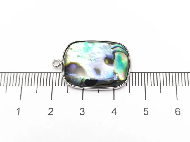 Pandantiv scoica Paua dreptunghi 25x17x4mm