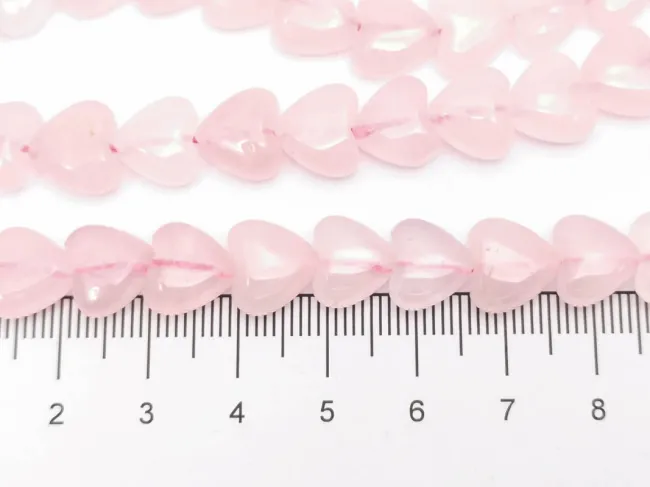 Sirag scurt cuart roz inima 10mm