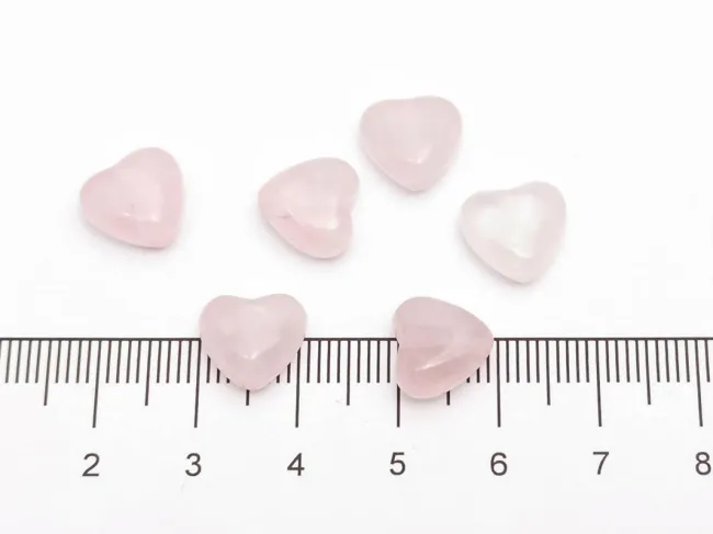 Cuart roz 10x10mm inima