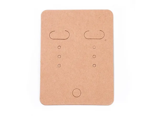 Etichete carton expunere cercei 67x50mm natur (10buc)