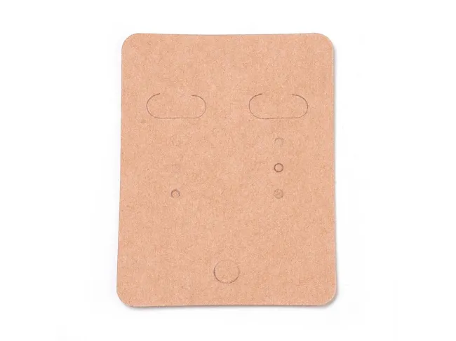 Etichete carton expunere cercei 67x50mm natur (10buc)