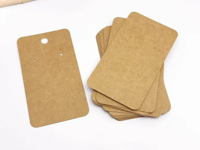 Cartonas expunere cercei 9x5cm natur (10buc)