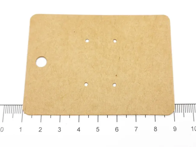 Etichete carton expunere cercei 78x58x0.8mm natur (10buc)