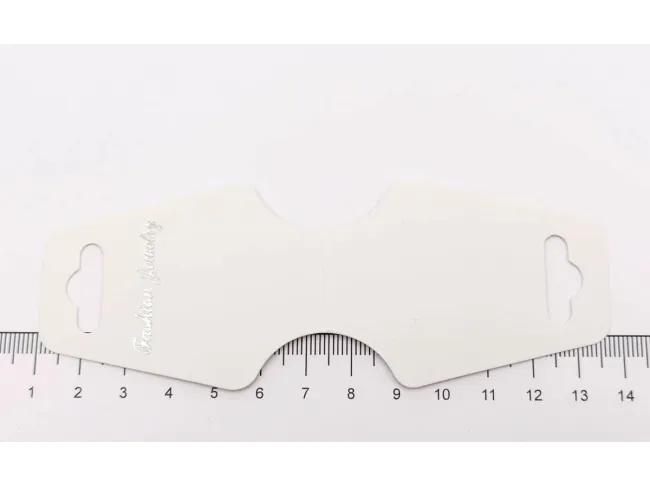 Etichete hartie suport bratari si coliere 124x46x0.3mm alb (10buc)