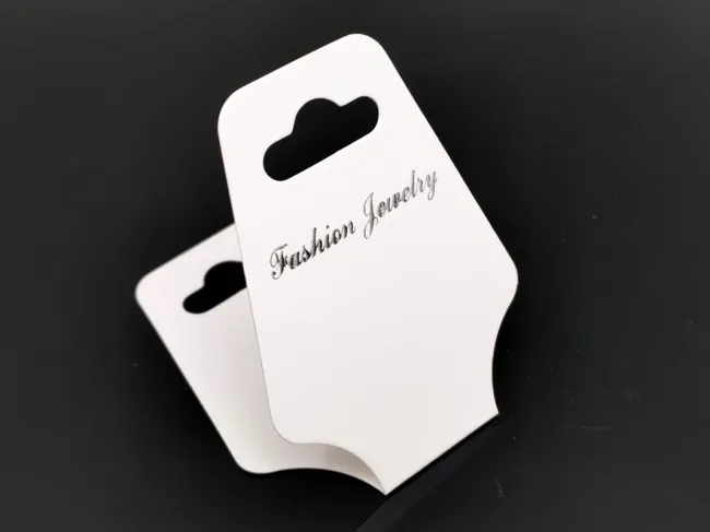 Etichete hartie suport bratari si coliere 124x46x0.3mm alb (10buc)