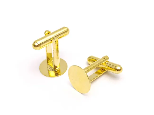 Baza butoni 25x12mm auriu platou 12mm