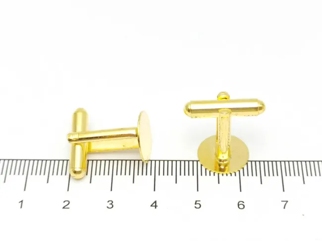 Baza butoni 25x12mm auriu platou 12mm