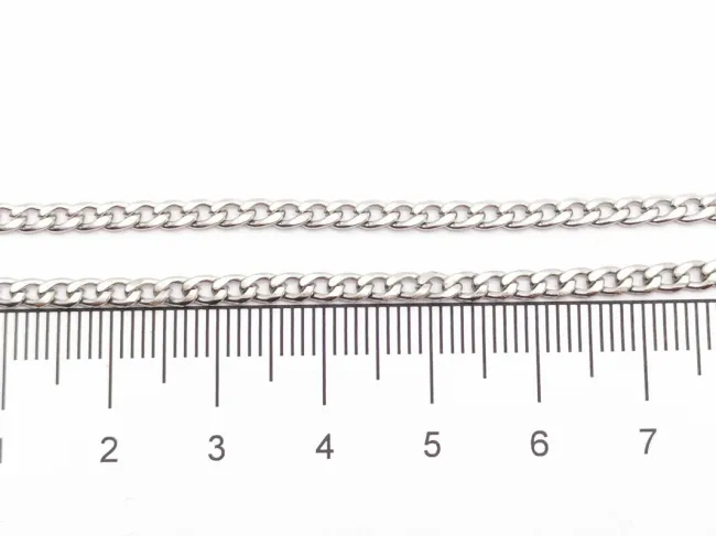 Lant otel inoxidabil 304 cu inchizatoare si prelungitor, lungime 54cm