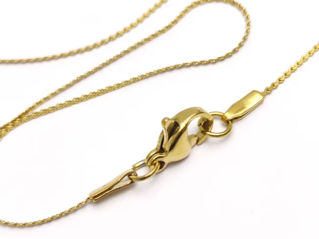 Lant otel inoxidabil 304 auriu placat IP cu inchizatoare 45cm