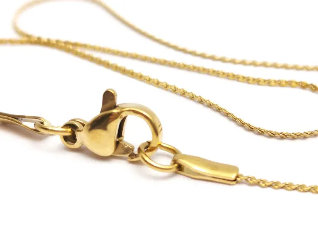 Lant otel inoxidabil 304 auriu placat IP cu inchizatoare 45cm