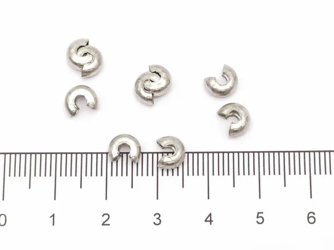 Acoperitor crimp otel inoxidabil 304 - 6.5x6mm (10buc)