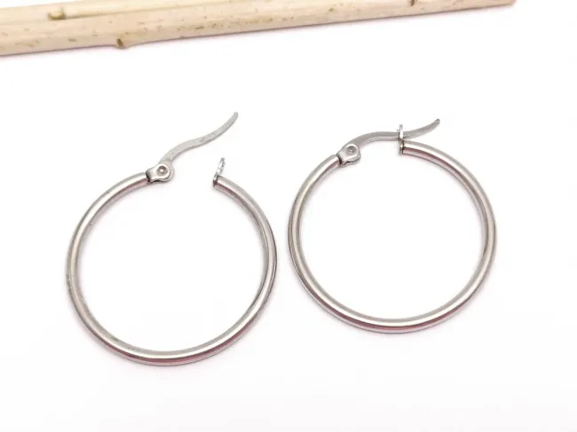 Tortite cercei otel inoxidabil 304 hoop 38x34mm (2buc)