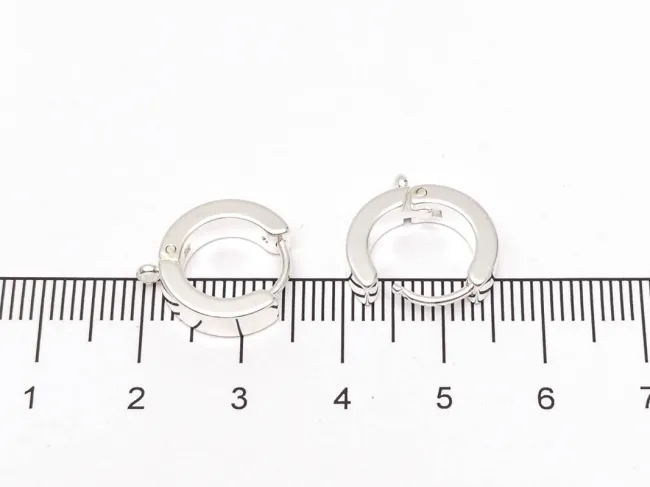 Tortite cercei otel inoxidabil 201 argintiu deschis hoop 15x13x4mm