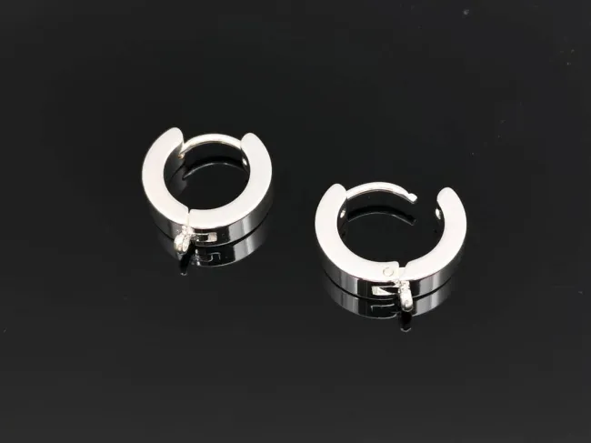 Tortite cercei otel inoxidabil 201 argintiu deschis hoop 15x13x4mm