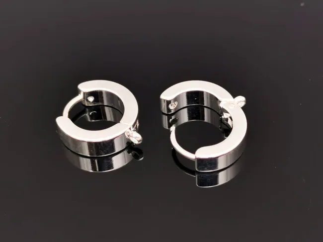 Tortite cercei otel inoxidabil 201 argintiu deschis hoop 15x13x4mm