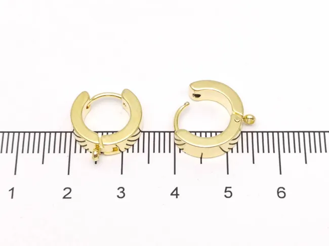 Tortite cercei otel inoxidabil 201 auriu hoop 15x13x4mm