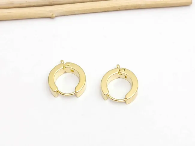 Tortite cercei otel inoxidabil 201 auriu hoop 15x13x4mm